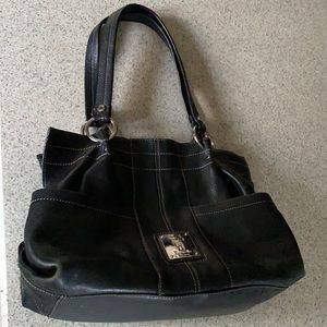 Tignanello black leather purse